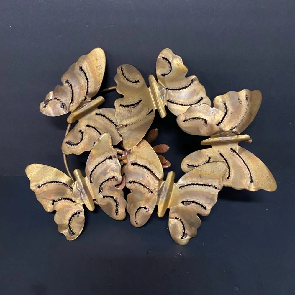Elegant Gold Butterfly Wall Decor Vintage MCM